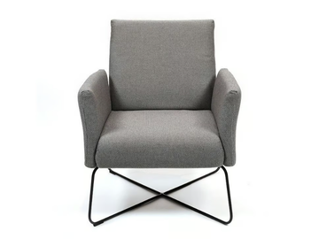 KALOS - Sled base fabric armchair with armrests by Fischer Möbel - view 3